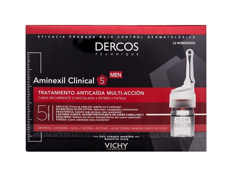 Mittel gegen Haarausfall Vichy Dercos Aminexil Clinical 5 42x6 ml Beschädigte Schachtel