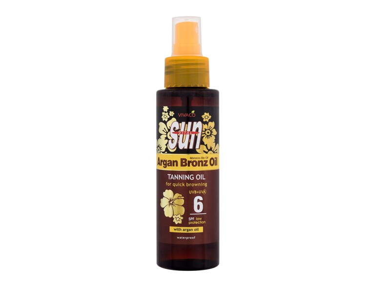 Sonnenschutz Vivaco Sun Argan Bronz Oil Tanning Oil SPF6 100 ml