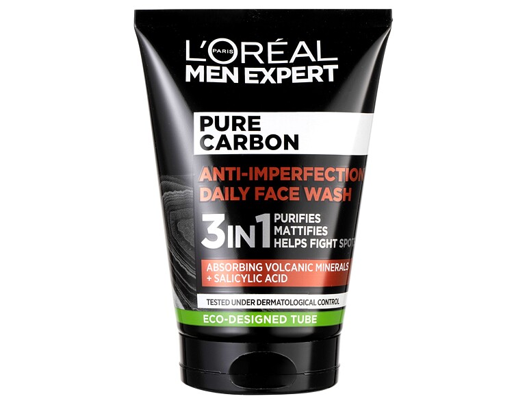 Reinigungsgel L'Oréal Paris Men Expert Pure Carbon Anti-Imperfection 3in1 100 ml