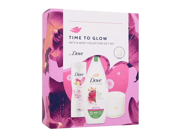 Duschgel Dove Time To Glow Bath & Body Collection 225 ml Sets