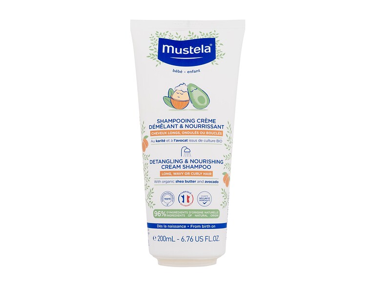 Shampoo Mustela Bébé Detangling & Nourishing Cream Shampoo 200 ml