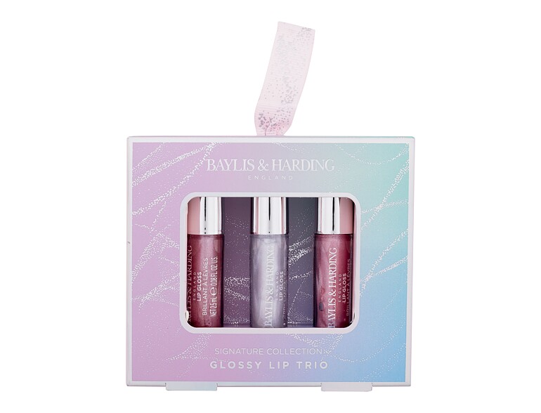 Lipgloss Baylis & Harding Jojoba, Vanilla & Almond Oil Signature Collection Glossy Lip Trio 2,5 ml Sets