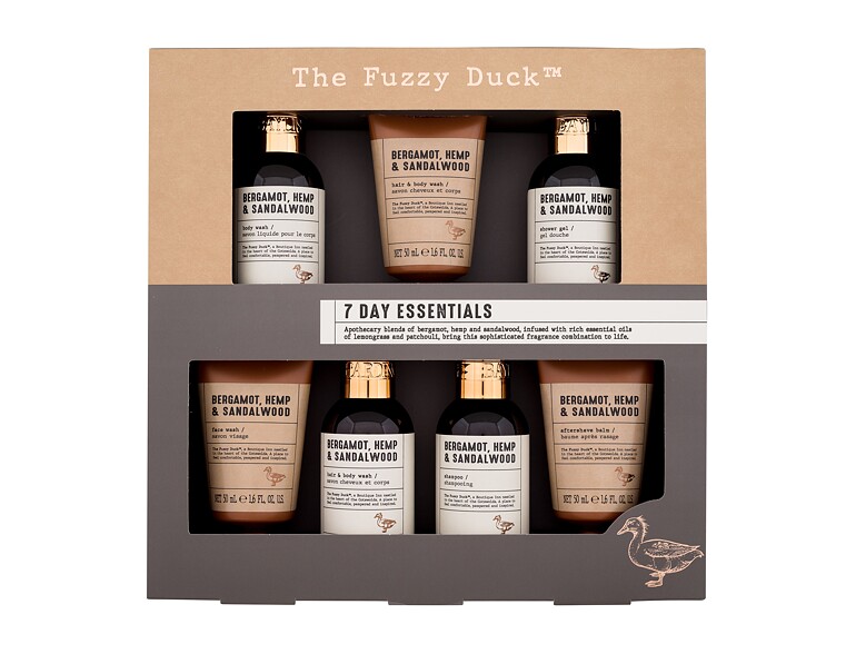 Duschgel Baylis & Harding The Fuzzy Duck™ Bergamot, Hemp & Sandalwood 7 Day Essentials 100 ml Sets