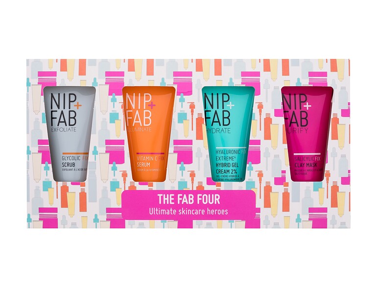 Peeling NIP+FAB The Fab Four Ultimate Skincare Heroes 20 ml Sets