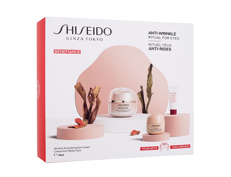 Augencreme Shiseido Benefiance Wrinkle Smoothing 15 ml Beschädigte Schachtel Sets