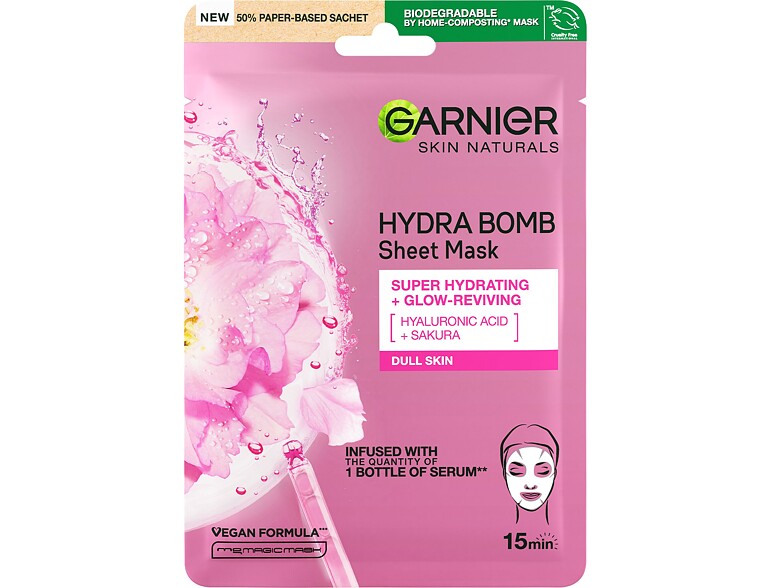 Gesichtsmaske Garnier Skin Naturals Hydra Bomb Sakura 1 St.