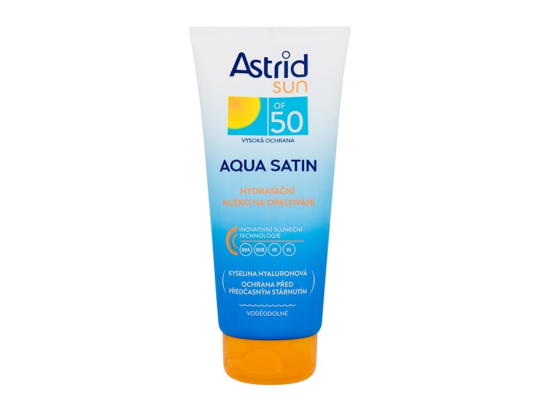 Sonnenschutz Astrid Sun Aqua Satin Moisturizing Milk SPF50 200 ml Beschädigtes Flakon