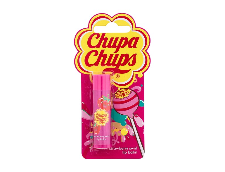 Lippenbalsam Chupa Chups Lip Balm Strawberry Swirl 4 g