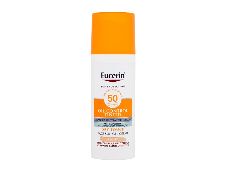 Sonnenschutz fürs Gesicht Eucerin Sun Oil Control Tinted Dry Touch Sun Gel-Cream SPF50+ 50 ml Light