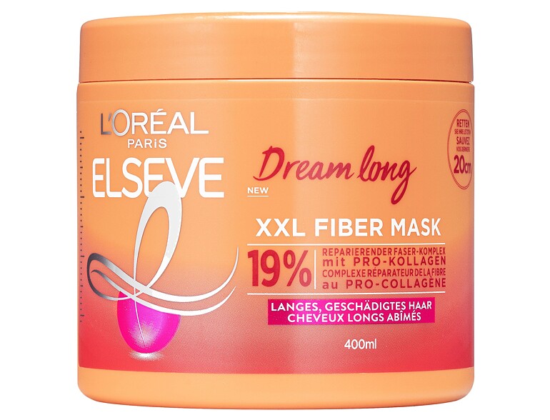 Haarmaske L'Oréal Paris Elseve Dream Long XXL Fiber Mask 400 ml