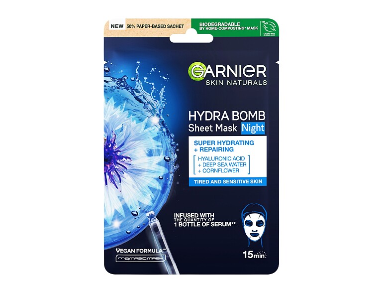 Gesichtsmaske Garnier Skin Naturals Hydra Bomb Night 1 St.